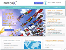 Tablet Screenshot of notaryex.com